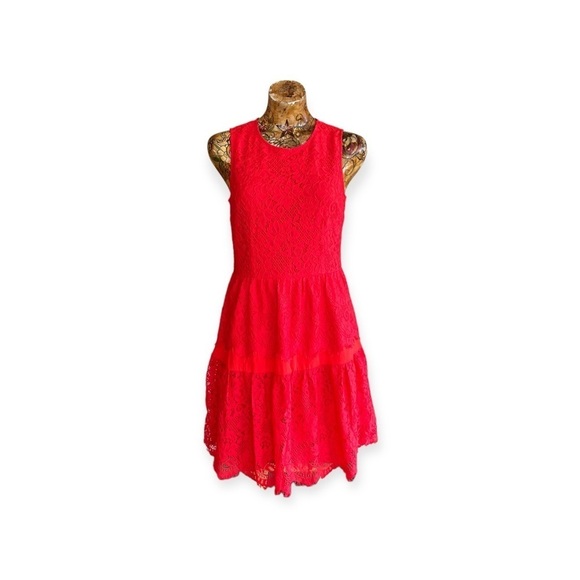 Cece Dress red sleeveless party cocktail size 8 medium - Picture 1 of 10